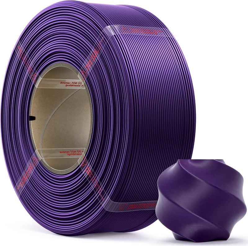 MarsWork PLA Basic, Pre-Dried Refill Filament 1kg (2.2lbs) for Reusable Spools, 1.75mm Spool-Less 3D Printing Filament, Compatible with Bambu Lab 3D Printers – Indigo Purple - Image 1